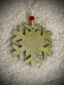 Hand-colored Snowflake ornament