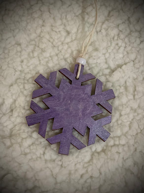 Hand-colored Snowflake ornament