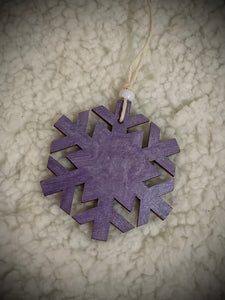 Hand-colored Snowflake ornament