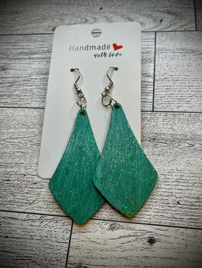 Hand colored wooden Earrings