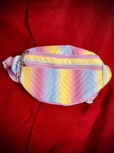 fanny pack - pastel rainbow