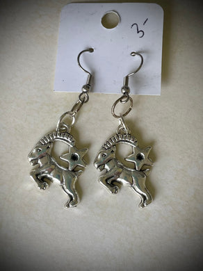 silver zodiac earrings