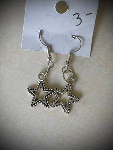 silver star earrings