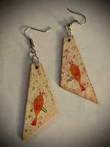 Mixed Media wooden Earrings