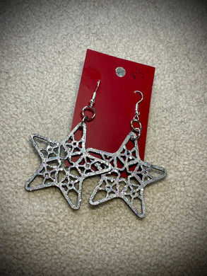 Hand colored wooden Earrings