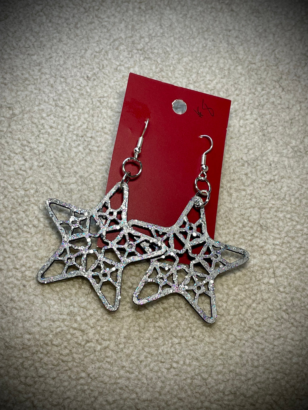 Hand colored wooden Earrings