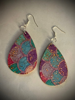 Mixed Media wooden Earrings