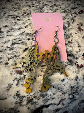 Hand colored Earrings